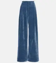 [Proenza Schouler] Proenza Schouler White Label Aria chenille wide-leg pants AU 14 blue