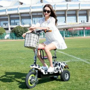 電動三輪車迷你成人女性折疊電動車小型電瓶車接送孩子代步車