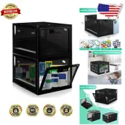 Clear Lock Box with 3-Digit Combination - Ideal for Medicine & Food Storage