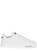 Dolce & Gabbana Portofino Leather Sneakers - White - 10 10