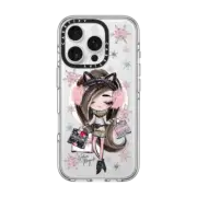 iPhone 16 Pro Clear Case MagSafe Compatible Winter Haul Brunette Girl with Shopping Bags by Nature Magick