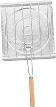 iplusmile Stainless Steel Barbecue Grill Corn Baking Tray Tortilla Toaster Rack Tabletop Rack for Grilling Camping Stovetop Cooking