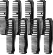 Gisdo 50 Pack Black Plastic Pocket Combs, Individually Wrapped for Hotels, Airbnb, Shelters, Nursing Homes, Charities, and Homeless Outreach