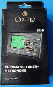 Cecilio Chromatic Tuner Metronome 92-D Guitar Instrument Tuner NEW