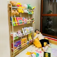 在飛比找樂天市場購物網優惠-書報架/雜誌架 兒童牆壁書架書櫃家用鐵藝置物架簡易靠牆寶寶小