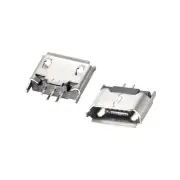 30PCS Micro USB Female Socket Connector Port, 5-Pin 180 Degree Adapter