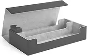 Card Game Deck Storage Box with Removable Compartment-Holds up to 550+ Cards-Double-Sleeved Card Storage-YugiOh/MTG/Tcg/ultimate guard/commander Card Holder Storage Case… (Grey)