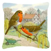 Carolines Treasures ASAD0684PW1818 European Robin by Sarah Adams Canvas Decor...