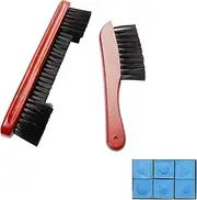 Billiards Pool Table and Rail Brush Set 2Pcs 9” Billiard Pool Table Nylon Bristle Brush Natural Wood Handle Billiards Pool Snooker Accessories Snooker Table Brush Set
