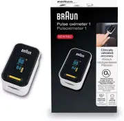 Braun Pulse Oximeter 1 SpO2 Heart Rate Blood Oxygen Saturation Finger PR Monitor