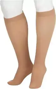Juzo Soft 2001 Knee Highs Short, Dot Band CT 20-30mmhg Size: III (Beige)