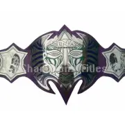 TNA Jeff Hardy 2mm Zinc Silver Plate Wrestling Championship Leather Replica Belt