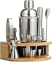 Cocktail Shaker Set 11 Piece, Stainless Steel Bartender Kit Professional Bartending Kit Combination, Home Stylish Bar Tool Set with Cocktail
