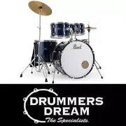 PEARL RS 22" 5-PCS FUSION PLUS DRUM KIT w/HARDWARE & CYMBALS ROYAL BLUE METALLIC