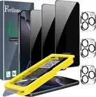 3 Pack Privacy Screen Protectors & Camera Lens Protectors for iPhone 16 Pro Max