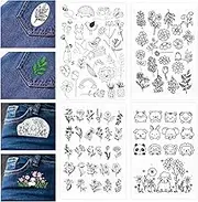 94Pcs Stick and Stitch Embroidery Stencils Water Soluble Embroidery Papers Designs with Pre-Printed Designs Floral Animal Patterns for Easy Stitching Dissolving Hand Sewing Lover Beginners（Pack of 4）