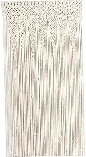 Boho Curtains Cotton Woven Macrame Curtains 35x71 Inch String Curtain Hanging Decorative Boho Room Divider Curtain for Window Doorway Closet No Rod