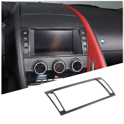 Real Carbon Fiber Center Console Dashboard Display Trim For Jaguar F-Type 13-24 (for: Jaguar)