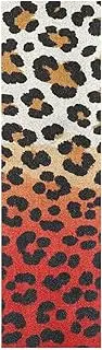 Amooorous Cheetah Fur Skin Red Brown Gradient Decorative Grip Tape for Skateboards Waterproof Fusion Scooter Grip Tape Grippy Cruiser Grip Tape 33×9 Inch