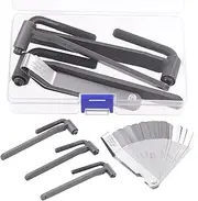 Tanstic 4Pcs Motorcycle Engine Valve Adjustment Tool Set, 8mm 9mm 10mm Valve Screw Spanner, Engine Valve Screw Repair Wrench, Valve Adjusting Square Hexagonal Spanner with Offset Feeler Gauge