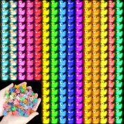 JIUZHU 225PCS Mini Ducks Glow in The Dark Tiny Ducks Luminous Resin to Hide a...