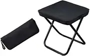 Black Garden Stool for Gardening, Folding Stool, Foldable up to 150 kg, Aluminium Tripod Stool with Carry Bag, Lightweight & Portable Folding Chair for Camping, Fishing, Beach, BBQ & Outdoor