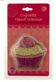 New Self Heating Reusable Cupcake Hand Warmer - NIB - 3.5" x 3.25"