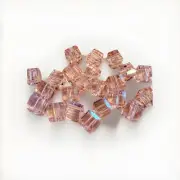 4mm Faceted Crystal Cube Beads Pale Pink Qty:36
