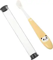 HAWILLOSCH Manual Kids Toothbrush with Panda Design Soft Bristles for 2-12 Years Toothbrush Bucket