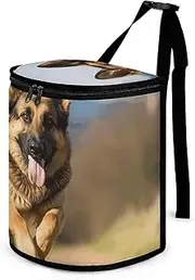 Garbage Storage Bags, Running German Shepherd Dog Printed Garbage Storage Bags,car Garbage Storage Bags,Portable Garbage Storage Bags