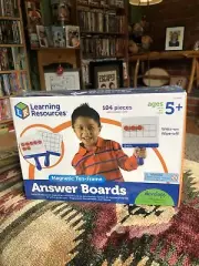 Learning Resources Answer Boards, Magnetic, 100 Counters, 4 Boards/ST Free Ship!