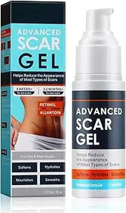 Apooliy Scar Gel,Scar Removal Cream for Stretch Marks, Surgical Scar,Keloids,Acne,Burns and More, Scar Treatment for Old and New Scars