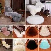 Fluffy Faux Fur Sheepskin Rug Warm Floor Furry Carpet Washable Bedroom Room Mats