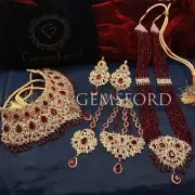 Traditional Handmade Pakiza High Neck Mala Indian Pakistani Bridal Jewellery Set
