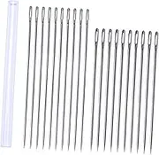 STOBOK 100pcs Large Eye Needles Large Hole Sewing Machine Needles for Craft Yarn Perfect for Cross Stitch and Knitting
