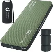 Self Inflating Sleeping Pad, 4in Small Single (75x25x4), Army Green
