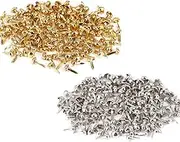 WELANE Paper Fasteners, 200 PCS Metal Brads Fasteners for DIY Crafts, Scrapbooking, School Office Project (8 x 18mm)