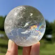 360g Natural Clear Quartz Ball Quartz Crystal Sphere Reiki Crystal Decor Gift