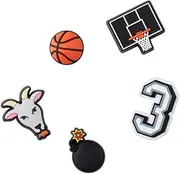 [Crocs] Unisex's Tennis Ace Shoe Charms, Basketball Star, One Size