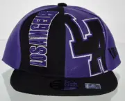 NEW! FLAT BILL SNAPBACK BALL US LOS ANGELES CALIFORNIA CAP HAT BLACK PURPLE