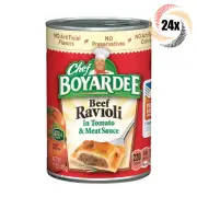 24x Cans Chef Boyardee Beef Ravioli In Tomato & Meat Sauce Pasta 15oz