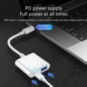 2in1 Type C USB Charging OTG Adapter HUB Splitter Converter Nice Laptop P9L7