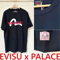 在飛比找蝦皮購物優惠-BLACK全新PALACE x EVISU歐系大M LOGO