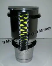 Paracord Handle for 40oz, 30oz or 20oz YETI, SIC, Ozark, Rtic Black Grey, Yellow