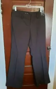 NWT NY&C 7th Avenue Women's Brown 4 Poly Rayon Spandex Boot Cut Dress Pants