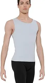 [Wearmoi] Wear Moi TSH002LGR4 Ballet Tank Top, Boys, Wide Open, Round Neck, Elastic Ant, Microfiber Material (4-6 Years), Light Gray