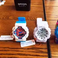 在飛比找Yahoo!奇摩拍賣優惠-ins手錶男女學生正韓簡約潮流ulzzang多功能防水電子錶