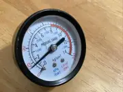 Water Pressure Test Gauge 0-200PSI 1/4" NPT Thread Lower Mount Pressure Gauge