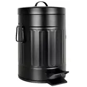 Autumn Alley Black Metal Pedal Waste Bin | 5L, 1.3 Gallon Trash Can