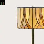 New Arrival JT Tiffany Stained Glass Elle Victory Large Shade Floor Lamp Art